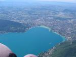 Paragliding Fluggebiet Europa » Frankreich » Rhone-Alpes,Annecy: Col de La Forclaz,Gro�e Seerunde bei Annecy,
links der Ausl�ufer des Semnoz.