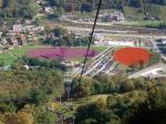Paragliding Fluggebiet Europa » Schweiz » Tessin,Monte Tamaro,Landeplatz Rivera (rot). Bei Starkem Talwind kann auf die andere Wiese ausgewichen werden (violett).
�www.wurtz.ch