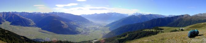 Gewaltiges Panorama am Startplatz "Pfaffensee" auf 2200m