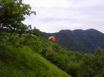 Paragliding Fluggebiet Europa » Italien » Lombardei,Laveno,Startplatz Monte Nudo es können maximal zwei Schirme ausgelegt werden.