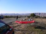 Paragliding Fluggebiet Europa » Spanien » Valencia,Villena,Auf dem Landeplatz.