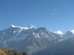 Paragliding Fluggebiet Asien » Nepal,Korchon,Dritter Tag, morgens 8:30 Uhr: Annapurna IV und II. Einzigartig. So schön kann Parawaiting sein.