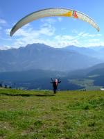 Paragliding Fluggebiet Europa » Schweiz » Graub�nden,Cassons und Naraus,Takeoff in Flims Naraus in fall 2007.