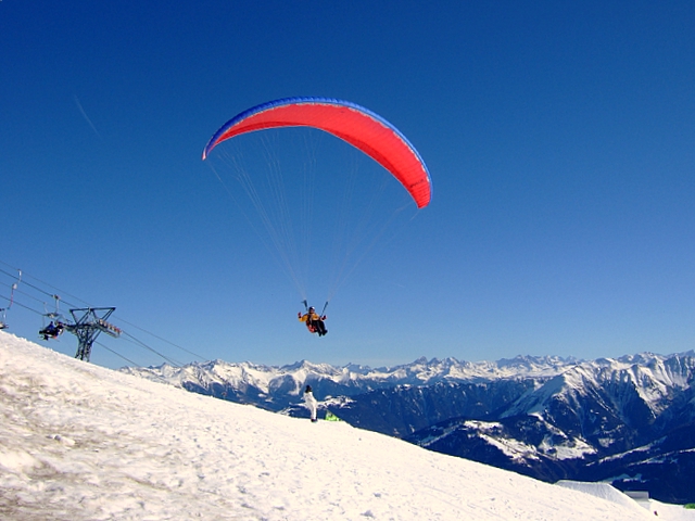 24. Februar 2008: Toplandung am Crap Sogn Gion.