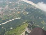 Paragliding Fluggebiet Europa » Slowenien,Stol,07.08.2008. Westliches Ende der Ridge bei Gemona am Tagliamento. F�r die flachen 200km-Dreiecke von Sorica aus queren die Top-Piloten hier das Tal des Tagliamento Richtung Lago di Cavazzo und wenden 35km weiter, nordwestlich von Meduno.