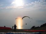 Paragliding Fluggebiet Asien » T�rkei,�l�deniz - Babadag,unterer SW-Startplatz bei Sonnenuntergang