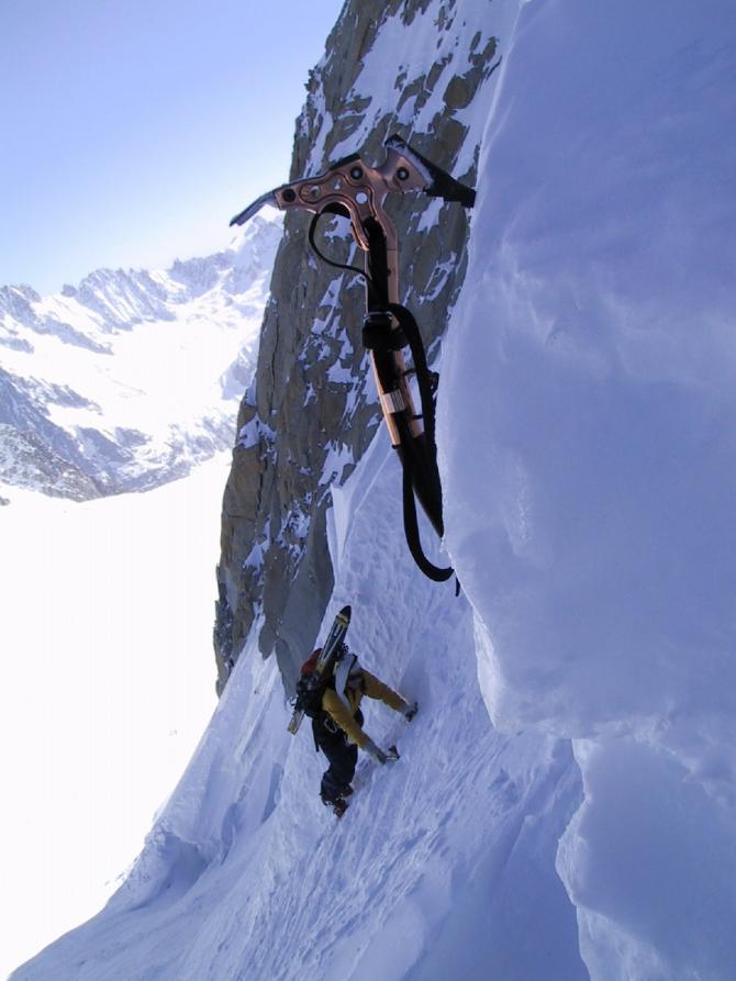 Uns so sieht es aus wenn man von hier aus zum Mont Blanc hochsteigt...