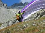 Paragliding Fluggebiet Europa » Schweiz » Graub�nden,Trun Prada - Alp da Schlans,Start �ber dem Val Punteglias... mitten in die Thermik
Steinig ist es schon.