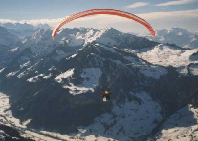 Flug vom Buochserhorn ins Engelbergertal