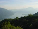 Paragliding Fluggebiet Europa » Schweiz » Tessin,Monte Br�,Blick von Monti della Gana �ber Lago Maggiore / Maggia-Delta