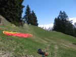 Paragliding Fluggebiet Europa » Schweiz » Graub�nden,Fanas-Sassauna,Startplatz unterhalb der Strasse nach S�ss Lusi.
(C) Thomas Kamps