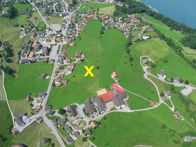 Landeplatz beim Restaurant Schl�ssel