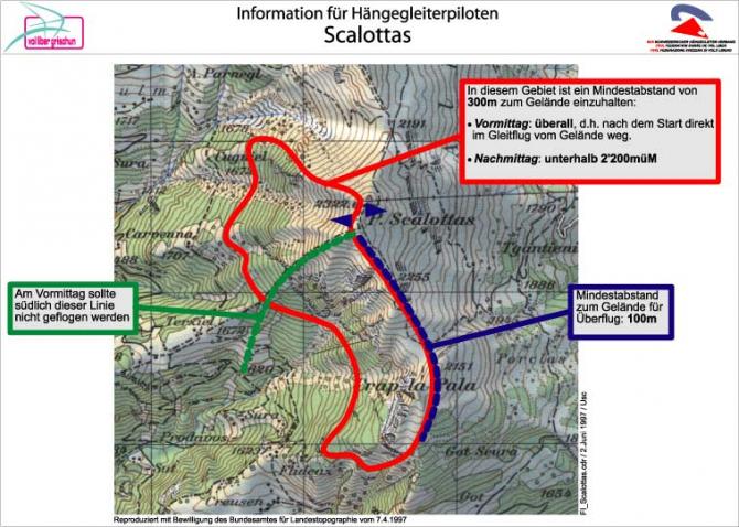 Fluggebiet Scalottas
(C) Delta- & Gleitschirmclub Heinzenberg - Domleschg