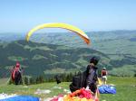 Paragliding Flugschule Europa » Schweiz » Appenzell Ausserrhoden,Flugschule Alpstein,Juni 2006: Schulstartplatz auf der Ebenalp.