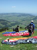 Paragliding Flugschule Europa » Schweiz » Appenzell Ausserrhoden,Flugschule Alpstein,Juni 2006: Schulstartplatz auf der Ebenalp.