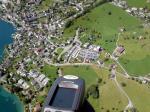 Paragliding Fluggebiet Europa » Schweiz » Schwyz,Rigi,Landeplatz Weggis direkt an der Talstation der Seilbahn Weggis-Rigi Kaltbad. Kein einfacher Landeplatz! Gelände liegt am Hang. Bei westlichen Winden liegt der Landeplatz im Lee. (06.09.2009)
