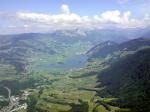 Paragliding Fluggebiet Europa » Schweiz » Schwyz,Rigi,Nach dem Start von Rigi Scheidegg: Blick auf den Lauerzer See. Im Hintergrund die beiden Mythen-Gipfel (30.05.2009)