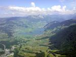 Paragliding Fluggebiet Europa » Schweiz » Schwyz,Rigi,Nach dem Start von Rigi Scheidegg: Blick auf den Lauerzer See. Im Hintergrund die beiden Mythen-Gipfel (30.05.2009)