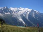 Paragliding Fluggebiet Europa Frankreich Rhone-Alpes,Planpraz,Startplatz mit Mont Blanc. Achtung Seilbahn!