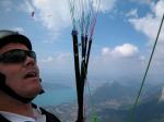 Paragliding Fluggebiet Europa » Frankreich » Rhone-Alpes,Annecy: Col de La Forclaz,August 03, Flug am Lac d´Annecy - erster Thermikflug nach Umstieg vom Drachen -  aha, Tüten fliegen tatsächlich...