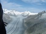 Paragliding Fluggebiet Europa Schweiz Wallis,Fiesch - Kühboden/Eggishorn,Der Aletsch Gletscher mal anders.Bild geschossen auf einer meiner Streckenflüge im Geilen Wallis.
