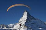 Paragliding Fluggebiet ,,Hier setzt sich der älteste Zermatter stets wie von selbst in Szene...