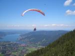 Paragliding Fluggebiet Europa » Deutschland » Bayern,Sonnberg Tegernseer Hütte,Tobi (16) bei seinem 1. Tandemflug am Wallberg mit Wotschä
