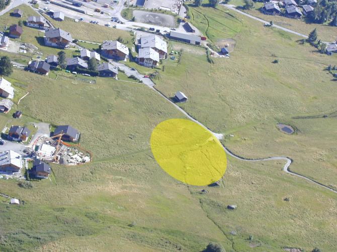 LZ "les Planpraz" im Westen von Verbier beim grossen Sportzentrum gelegen.