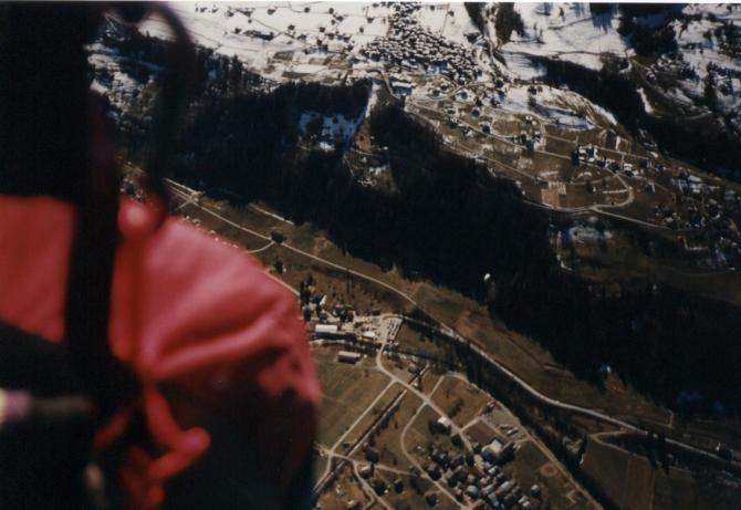 Vor der Landung in Le Chable