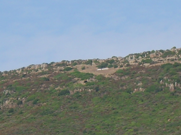 Startplatz vom Strand aus gesehen.