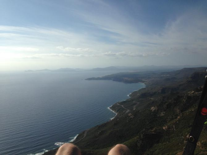 Blick nach Norden zum Landeplatz.