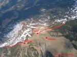 Paragliding Fluggebiet Europa » Schweiz » Luzern,Hagleren,Haglere von oben (24.4.07) mit Startplätzen, nach dem Start vom Südstart steigst auf der linken Seite im Kessel.