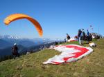 Paragliding Fluggebiet Europa » Deutschland » Bayern,Brauneck,Startplatz Süd am 14.04.07, im Hintergrund die Zugspitze