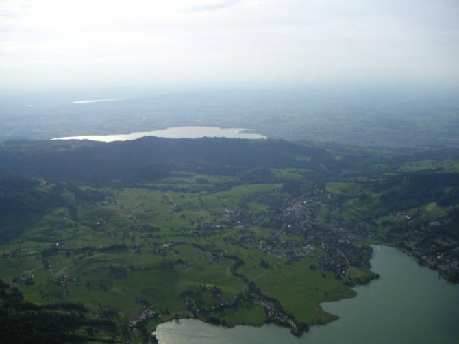 Blick Richtung Unterägeri, Zug.