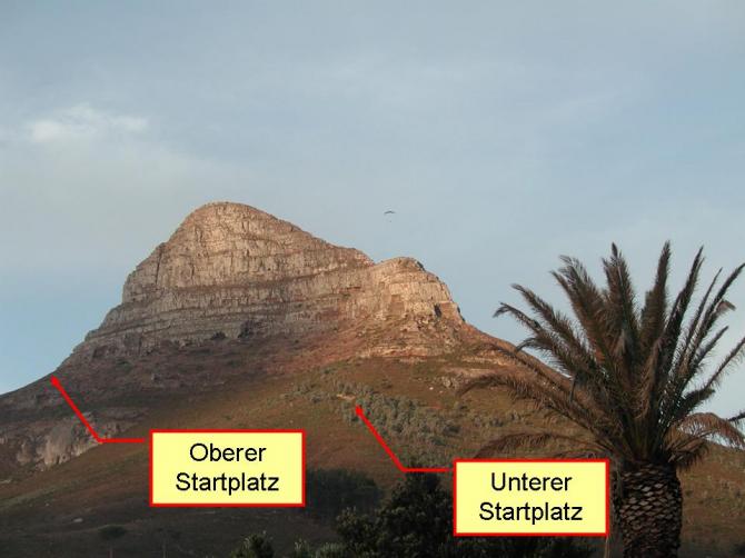 Blick auf den Lion's Head vom vierten Cliftoner Strand.