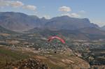 Paragliding Fluggebiet Afrika » Südafrika,Klein Kanonkop,View from Take off to the Town