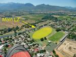 Paragliding Fluggebiet Afrika » Südafrika,Paarl Rock,Cricket Feld (Hauptlandplatz)