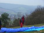 Paragliding Fluggebiet Europa » Deutschland » Thüringen,Harsberg,gabi bei startvorbereitung