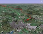 Paragliding Fluggebiet Europa » Deutschland » Nordrhein-Westfalen,Brunsberg,Googlr Earth Bild Strecke Brunsberg-Pivitsheide