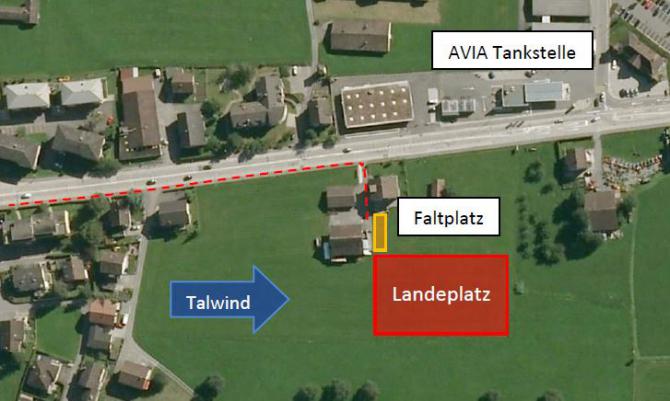 Landeplatz Schäfli Detailansicht