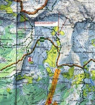 Achtung: unter dem ersten Seil läuft man beim Aufstieg durch, die zwei östlicheren sind leider weder markiert noch sichtbar und einigen meiner Freunde schon fast zum Verhängnis geworden. (Wo ist das BAZL???)