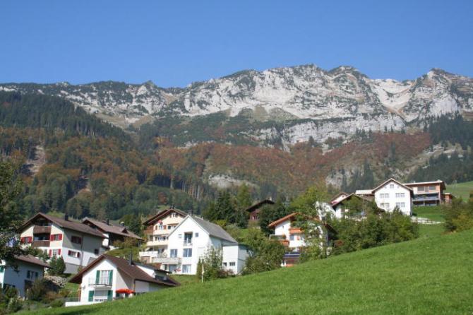 Blick von Amden zum Mattstock