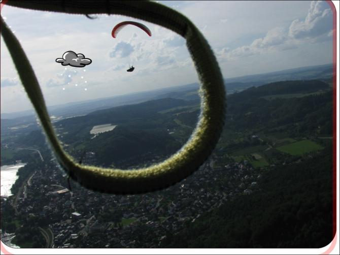 Über dem Stettelberg,Blick Richtung Westen auf Ludwigshafen.