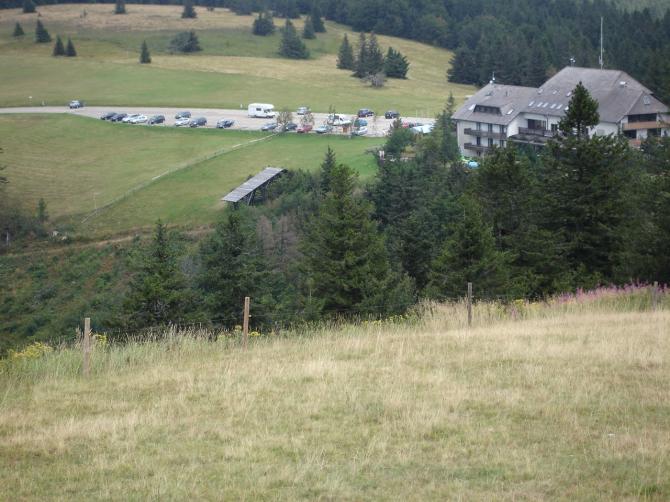 Startplatz von der Anhöhe aus gesehen.
