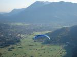 Paragliding Fluggebiet Europa » Deutschland » Bayern,Osterfelder,Blick von Grainau Richtung Landeplatz Garmisch