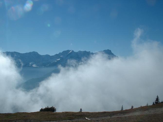 Blick vom Startplatz Richtung Alpspitze und Zugspitze (aufg. 05.11.07)