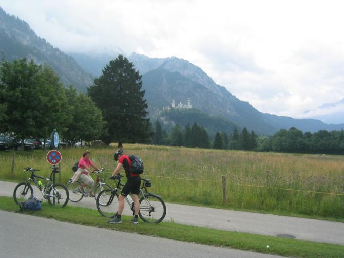 Blick auf das Schloss vom Landeplatz aus.