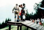 Paragliding Fluggebiet Europa Deutschland Bayern,Hochplatte,Drachenfliegen an der Hochplatte 07/1986: Einweisung durch Schorsch Steffel († 11/2004)