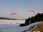 Paragliding Fluggebiet ,,Golanhöhe Denklingen am 18.03.2006 Super Ostwind war an diesen tag Soaren bis zum Sonnenuntergang war möglich