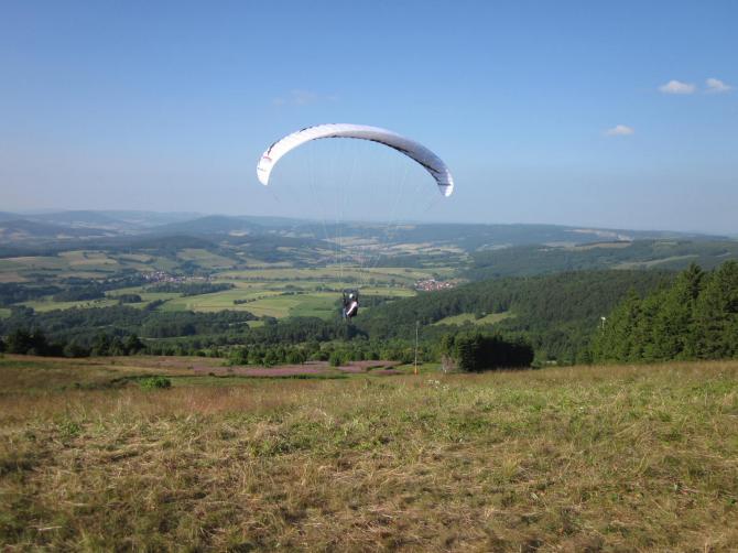 Start von Absrodarer Kuppe
Blick in Richtung N, Start
in Richtung NW